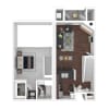 Floor plan: 1x1.5 Loft Upgrade