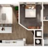 Floor plan: Convertible One-Bedroom Studio (A1)