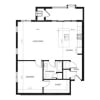 Floor plan: 1 Bed 1 Bath