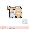 Floor plan: 1x1 N