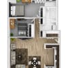 Floor plan: 2 Bedroom 1 Bathroom