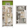 Floor plan: 2BR/2.5BA with Den - B4