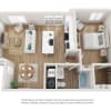 Floor plan: 1x1 - Yucca (a10d)