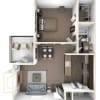Floor plan: 1 Bedroom 1 Bath