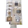Floor plan: 2 Bed 2 Bath