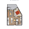 Floor plan: A1 1x1 - Phase II