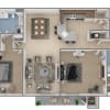 Floor plan: 2 Bed | 2 Bath