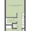 Floor plan: Studio 1 Bath A2