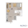 Floor plan: 1Bedroom/1Bath IZ