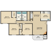 Floor plan: 3 Bed 2 Bath