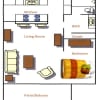 Floor plan: Fun One (Upstairs - Wood)
