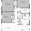 Floor plan: 3 Bed 1 Bath