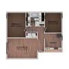 Floor plan: 2 Bed 1 Bath