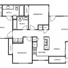 Floor plan: Three Bedroom / Two Bath