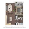 Floor plan: One Bedroom - 1AA