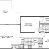 Floor plan: 1 Bedroom 1 Bath + Den - AD5 Affordable 80%