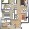 Floor plan: 3 Bedrooms / 2 Bathrooms