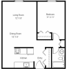 Floor plan: 1 Bedroom