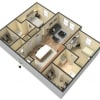 Floor plan: 2 Bedroom Apartment Home