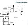 Floor plan: Four Bedroom F1
