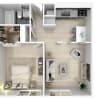 Floor plan: 1/1.00