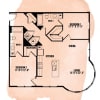Floor plan: Portland Flats B8 2 Bed 2 Bath