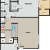 Floor plan: 1B w/ Den