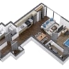 Floor plan: 1x1 - A4