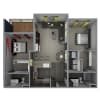 Floor plan: 2 Bedroom 2 Bathroom Apartment