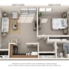 Floor plan: 1 Bedroom, 1 Bath (Upper)