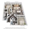 Floor plan: 2-Bedroom 2-Bathroom | 1,146 sqft