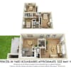 Floor plan: Chadwyck Townhouse with Fenced-In Yard