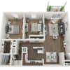 Floor plan: Ravenwood 2 Bedroom 1 Bath Medium