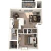 Floor plan: One Bedroom Apartment