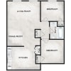 Floor plan: Two Bedroom / One Bath