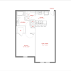 Floor plan: 1BR- Solarium - Sanctuary II