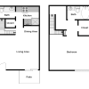Floor plan: 1 Bedroom/1.5 Bathroom- Townhome