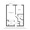 Floor plan: Grand - 1 Bedroom, 1 Bath