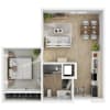 Floor plan: 1x1 B