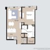 Floor plan: Alcove One Bedroom 08 Tiers 1& 2