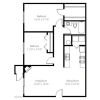 Floor plan: 2 Bedroom 1 Bath