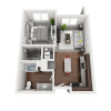 Floor plan: B1 (525sf)