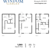 Floor plan: Windom  (3bd/2ba) - 1250sqft