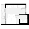 Floor plan: Studio - 202