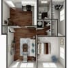 Floor plan: 1x1 Renovated