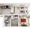 Floor plan: 1x1 Traditional ZM