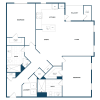 Floor plan: 2 Bed/2 Bath-B2