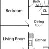 Floor plan: 1 Bedroom