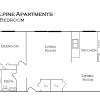 Floor plan: 1 Bedroom 1 Bath