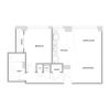 Floor plan: One Bedroom C